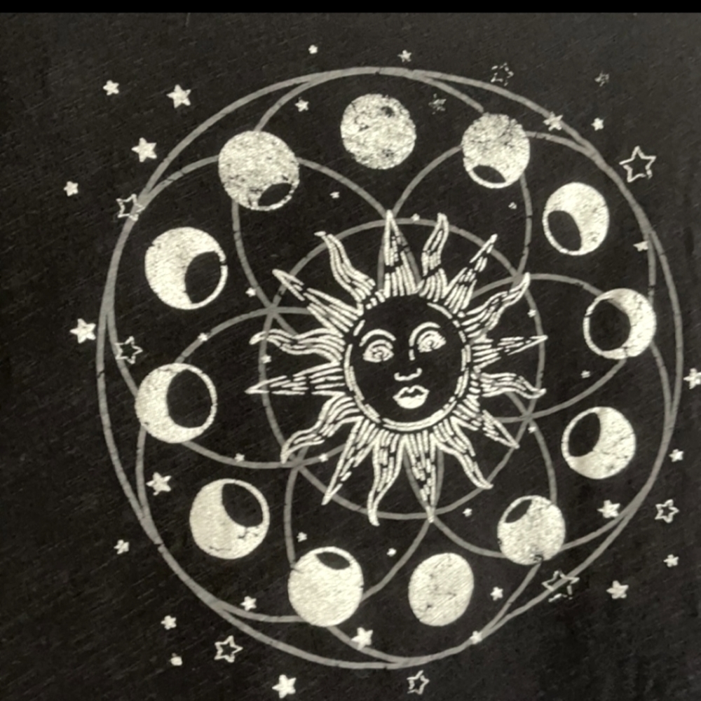 Asymmetrical off the shoulder Sun & Moon top